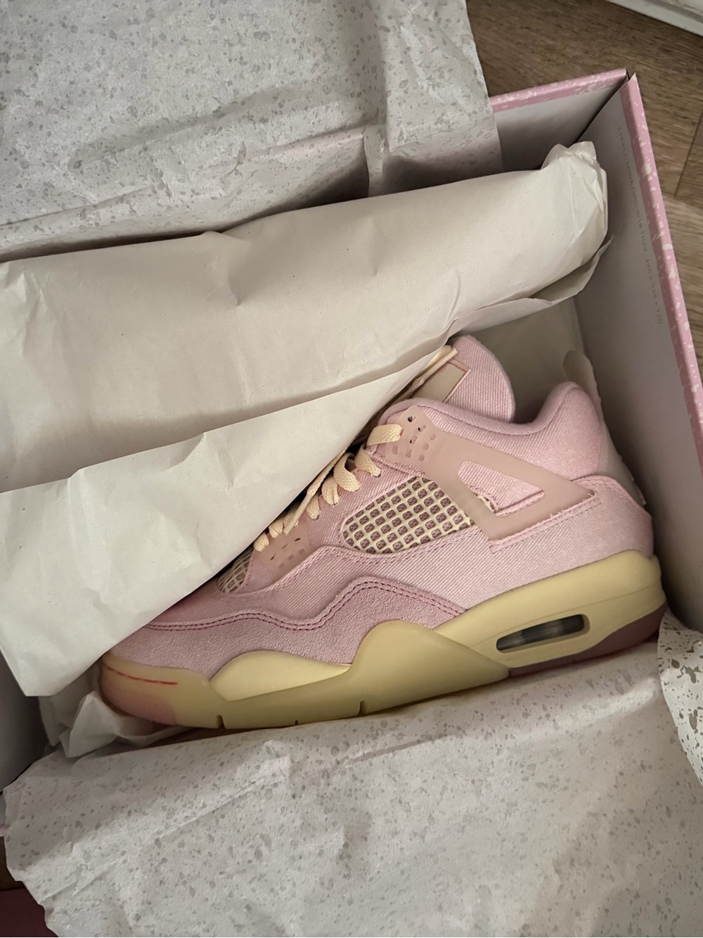 Jordan Women’s Pink and Cream Retro Low-Top Sneakers